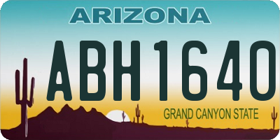 AZ license plate ABH1640