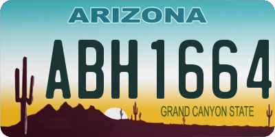 AZ license plate ABH1664