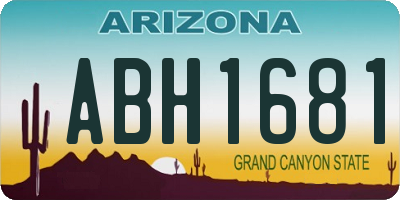 AZ license plate ABH1681