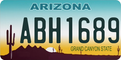 AZ license plate ABH1689