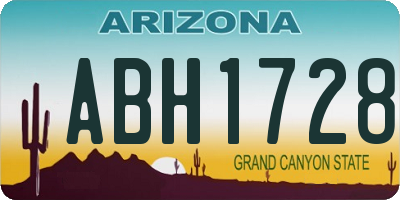 AZ license plate ABH1728