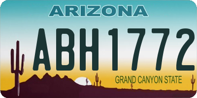 AZ license plate ABH1772