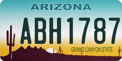AZ license plate ABH1787
