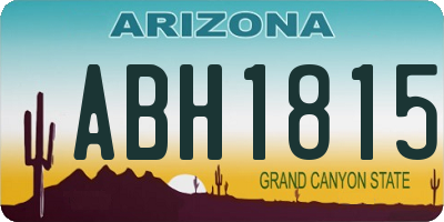 AZ license plate ABH1815