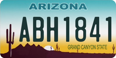 AZ license plate ABH1841