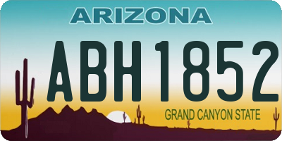 AZ license plate ABH1852