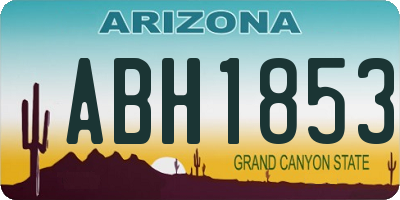 AZ license plate ABH1853