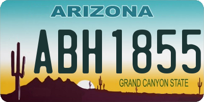 AZ license plate ABH1855