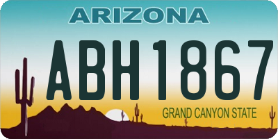 AZ license plate ABH1867