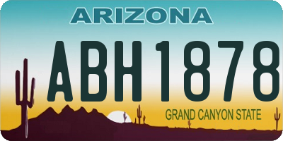 AZ license plate ABH1878