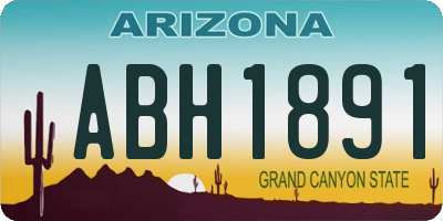 AZ license plate ABH1891