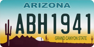 AZ license plate ABH1941
