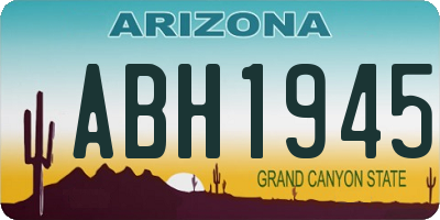 AZ license plate ABH1945