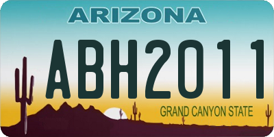 AZ license plate ABH2011