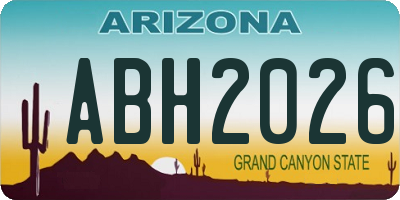 AZ license plate ABH2026