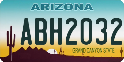 AZ license plate ABH2032