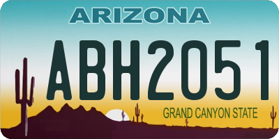 AZ license plate ABH2051