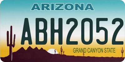 AZ license plate ABH2052
