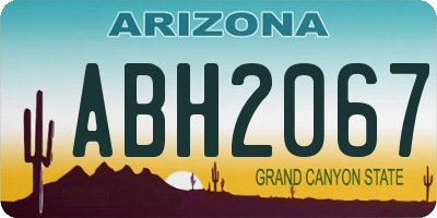 AZ license plate ABH2067