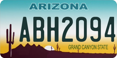 AZ license plate ABH2094