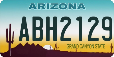 AZ license plate ABH2129