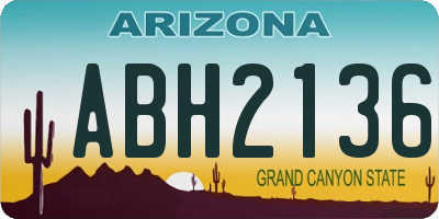 AZ license plate ABH2136