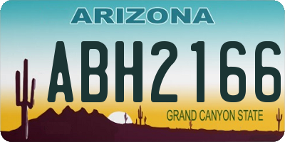 AZ license plate ABH2166