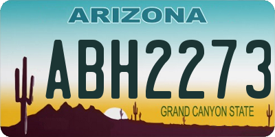 AZ license plate ABH2273