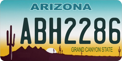 AZ license plate ABH2286