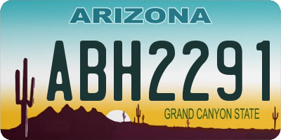 AZ license plate ABH2291