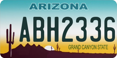 AZ license plate ABH2336