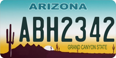 AZ license plate ABH2342