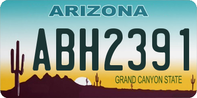 AZ license plate ABH2391