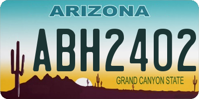 AZ license plate ABH2402