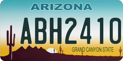 AZ license plate ABH2410