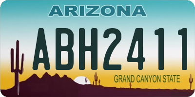 AZ license plate ABH2411