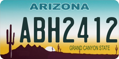 AZ license plate ABH2412