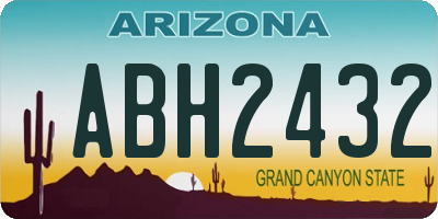 AZ license plate ABH2432