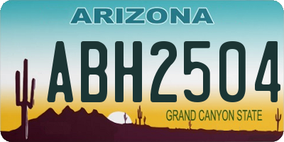 AZ license plate ABH2504