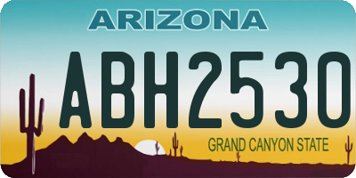 AZ license plate ABH2530