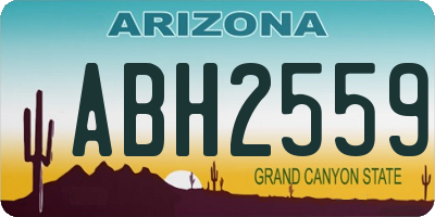 AZ license plate ABH2559