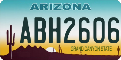 AZ license plate ABH2606