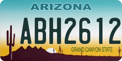 AZ license plate ABH2612