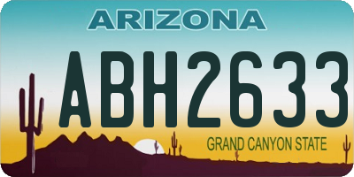 AZ license plate ABH2633