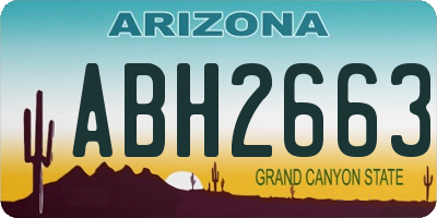 AZ license plate ABH2663