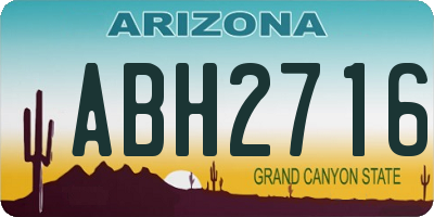 AZ license plate ABH2716