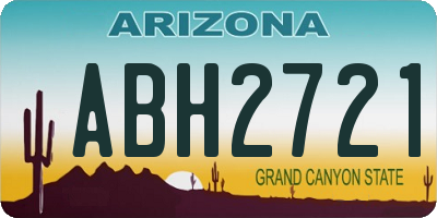 AZ license plate ABH2721