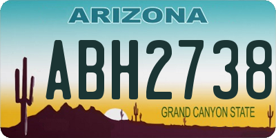AZ license plate ABH2738