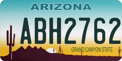 AZ license plate ABH2762