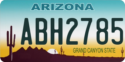 AZ license plate ABH2785